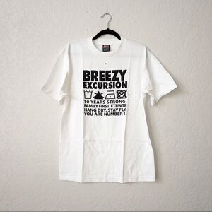 New Best x Breezy Excursion White Laundry Logo T-Shirt Size Medium